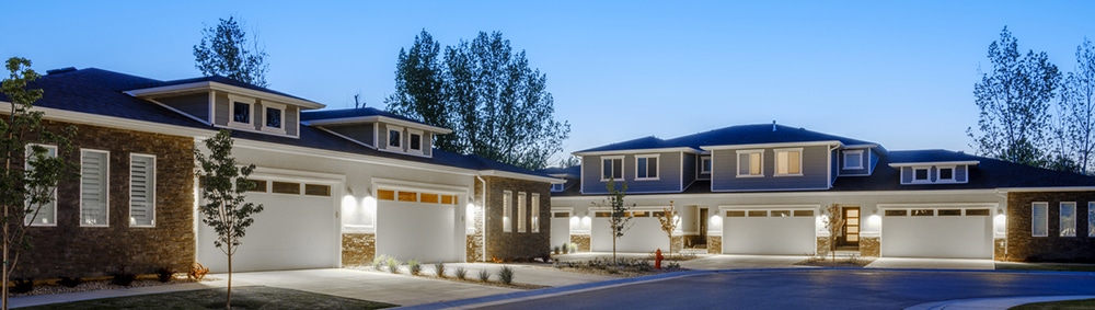 Suburb Houses at Dusk