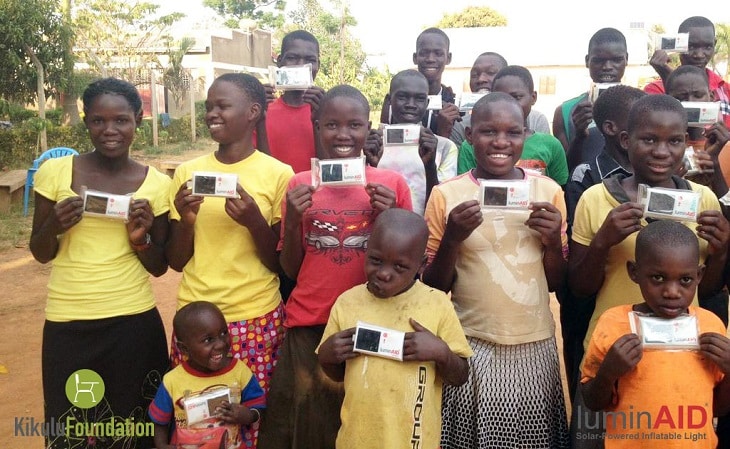 The Kikulu Foundation in Uganda provides LuminAID lights to those in need