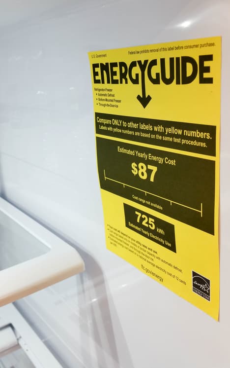 Energy Guide label